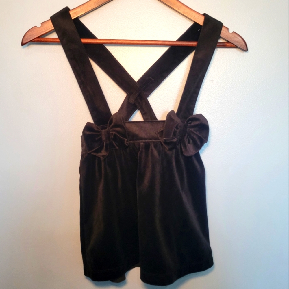 Wonder Nation Black Velvet‎ Skirt/dress With Bow Detail Girls Size 5T